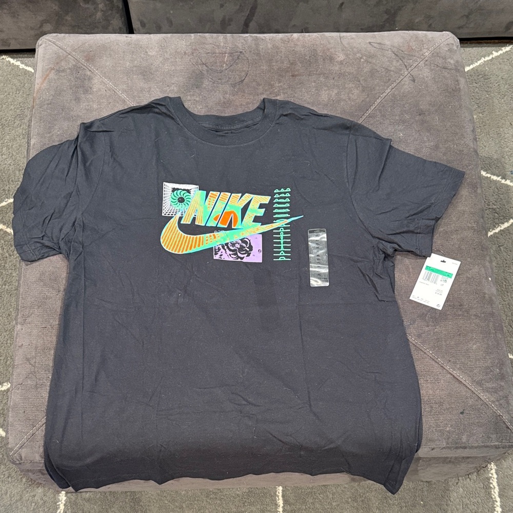Nike Black T-Shirt with Vibrant Logo